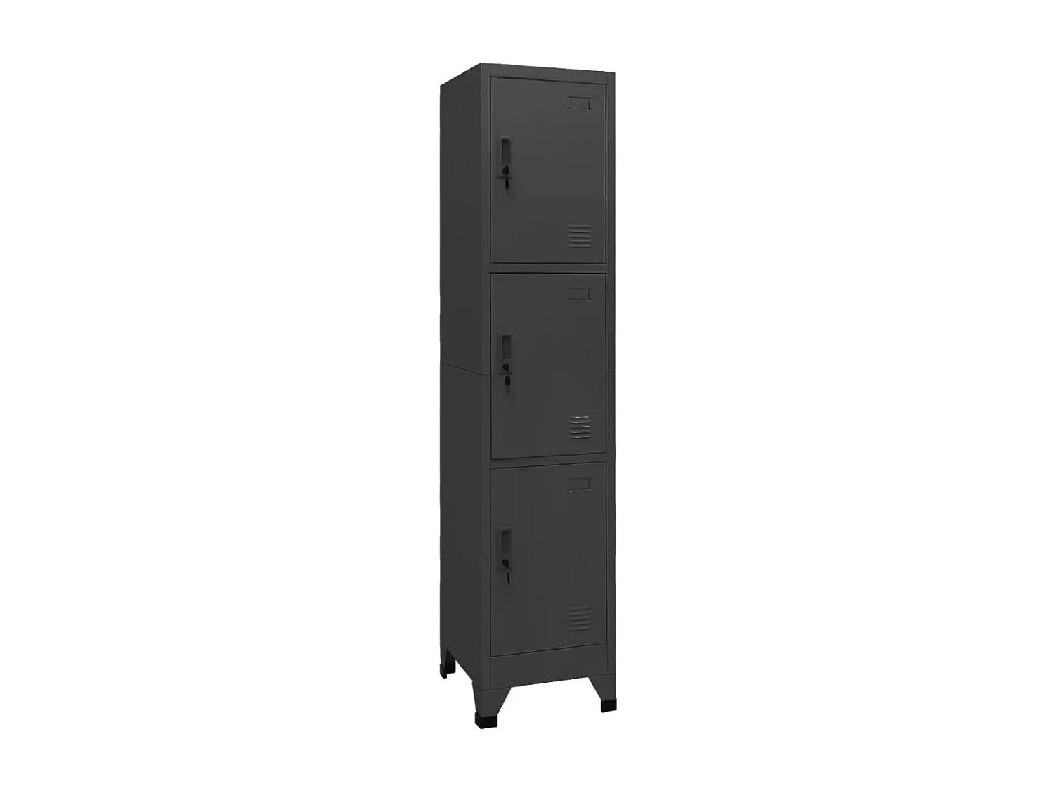 Armoire à casiers Anthracite 38x45x180 cm Acier FR58828