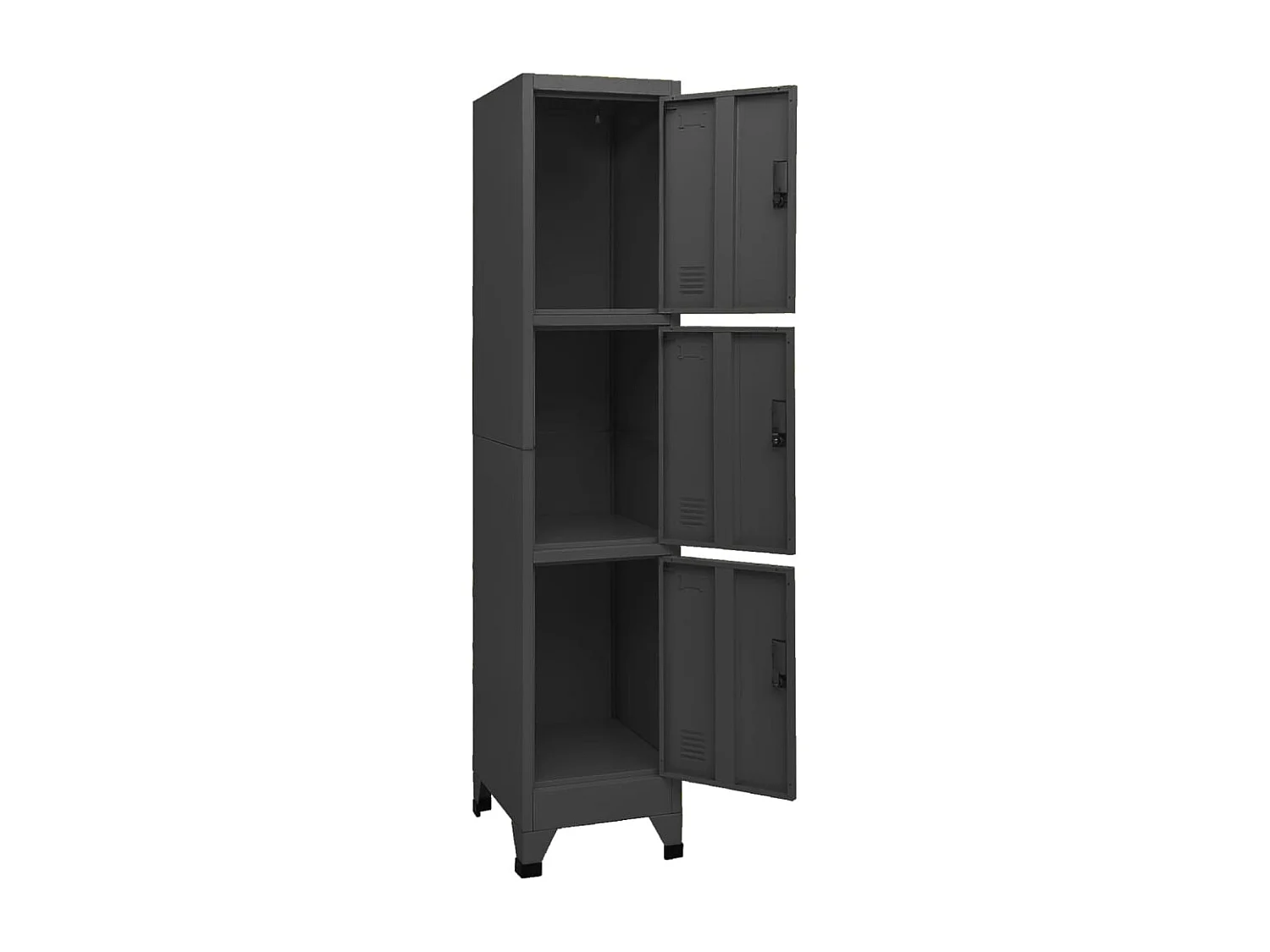 Armoire à casiers Anthracite 38x45x180 cm Acier FR58828