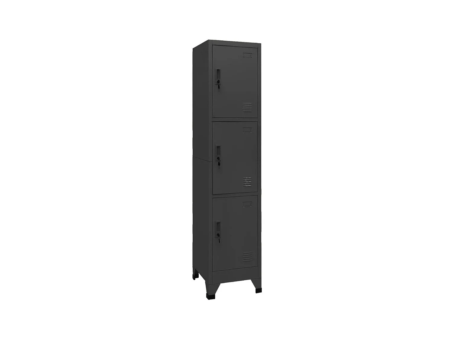 Armoire à casiers Anthracite 38x45x180 cm Acier FR58828