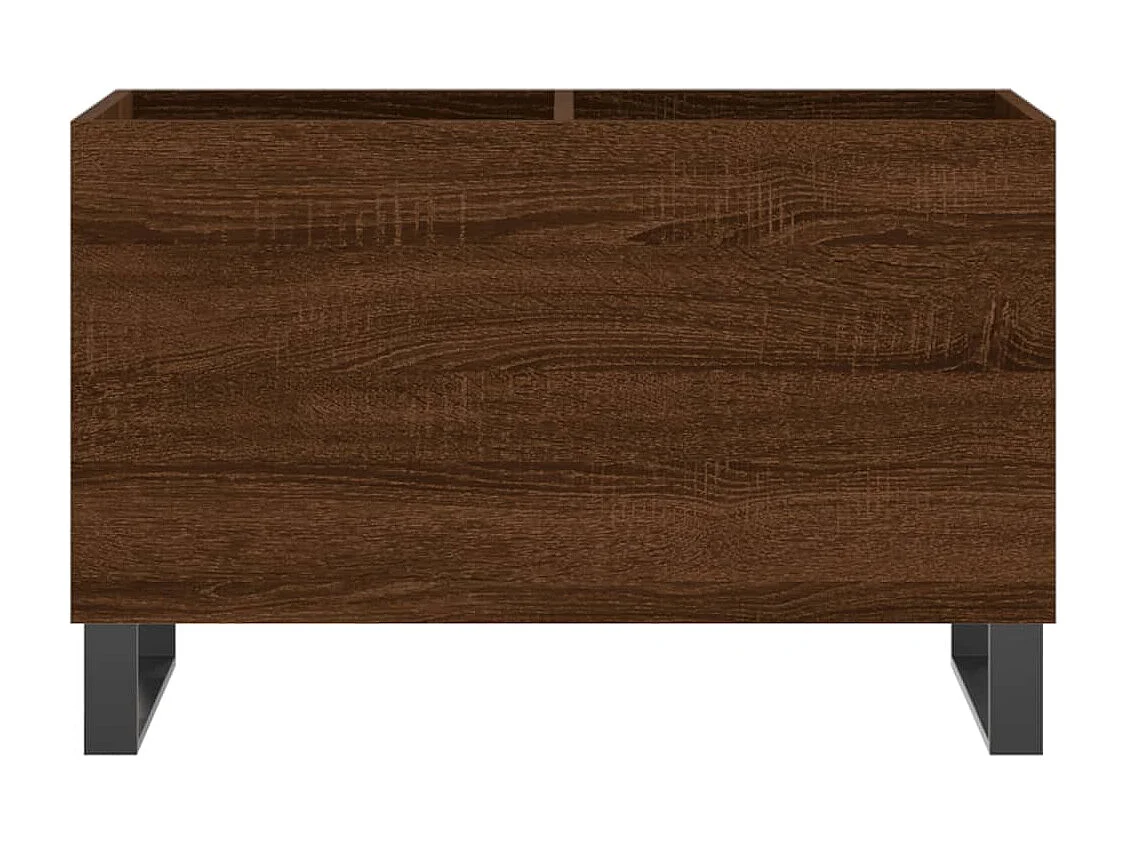 Platenkast 74,5x38x48 cm bewerkt hout bruin eikenkleur BE979206