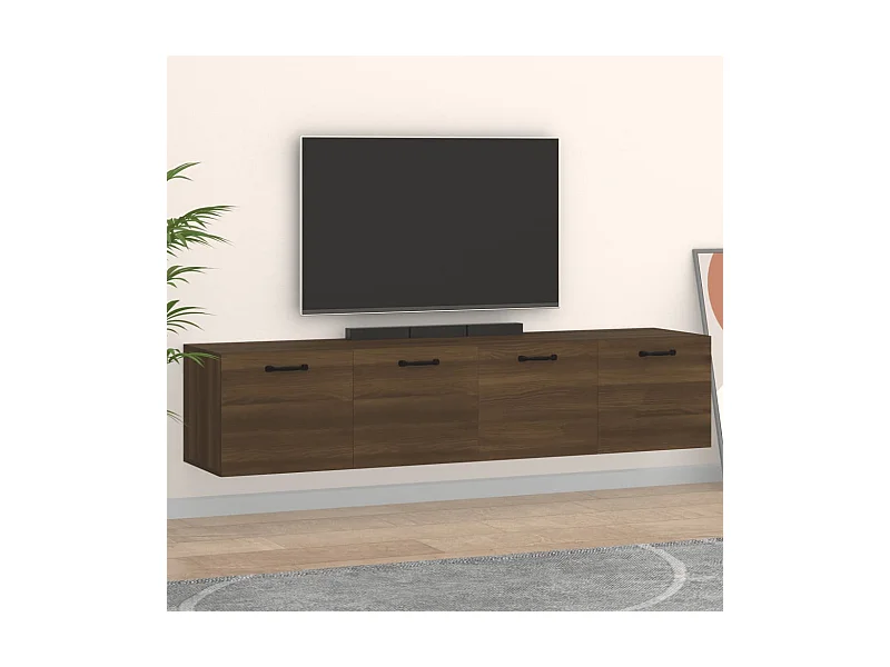 Armoires murales 2pcs Chêne brun 60x36,5x35cm Bois d'ingénierie FR85676