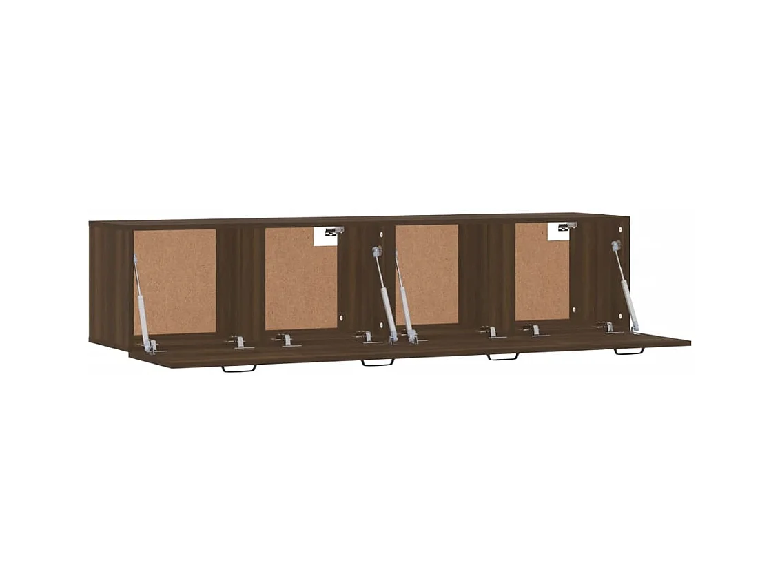 Wandkasten 2 st 60x36,5x35 cm bewerkt hout bruin eikenkleur BE827454