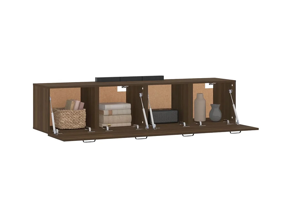 Wandkasten 2 st 60x36,5x35 cm bewerkt hout bruin eikenkleur BE827454