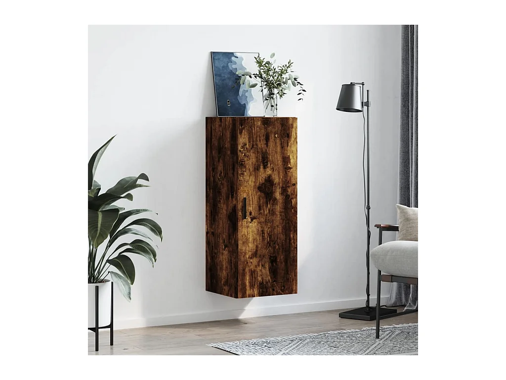 Armoire murale chêne fumé 34,5x34x90 cm FR12430