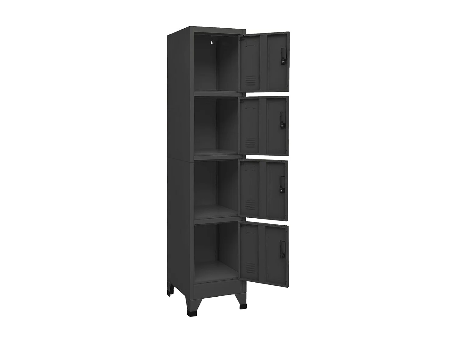 Armoire à casiers Anthracite 38x45x180 cm Acier FR90417