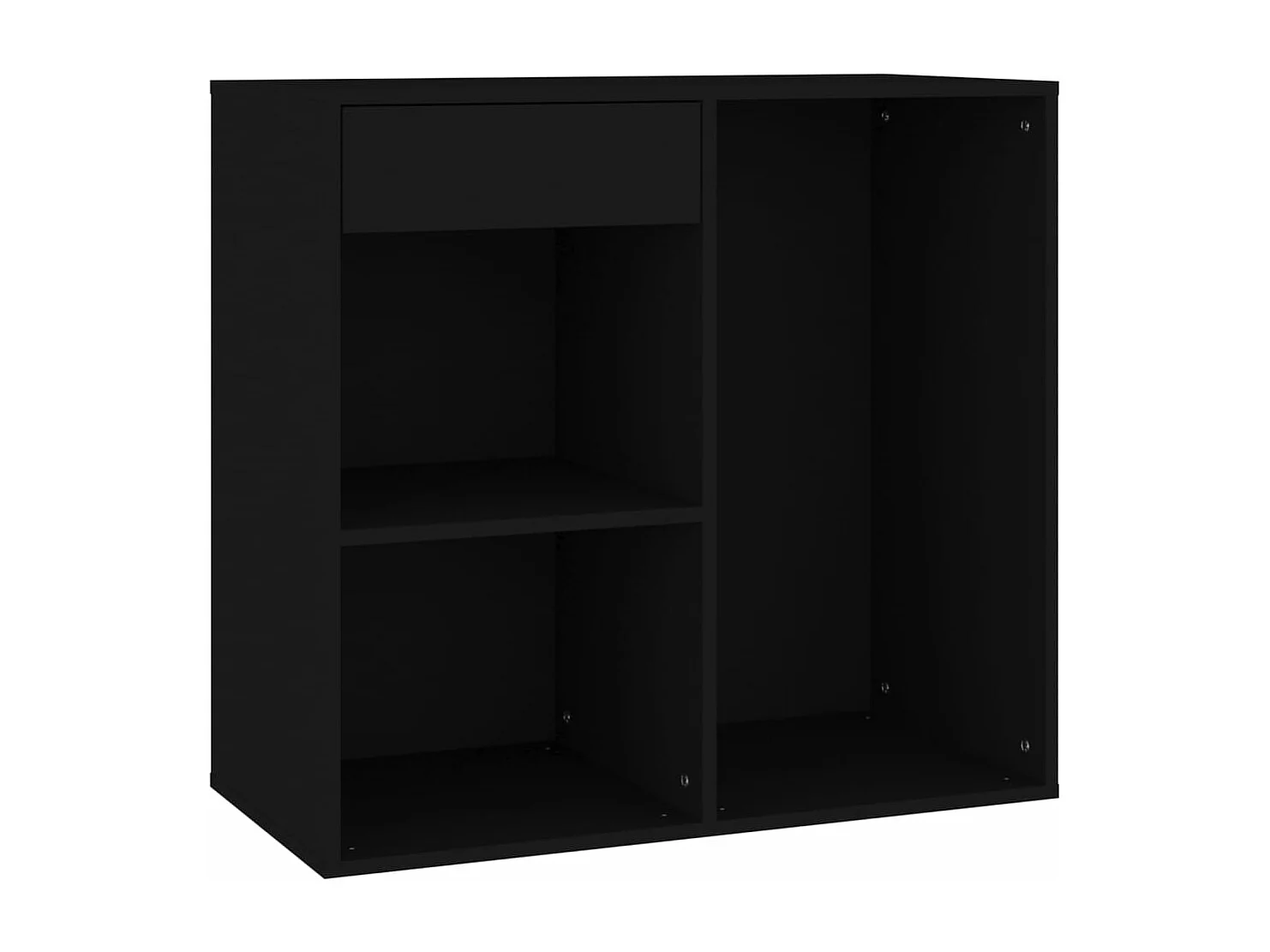 Armoire à cosmétiques noir 80x40x75 cm bois d'ingénierie FR63456