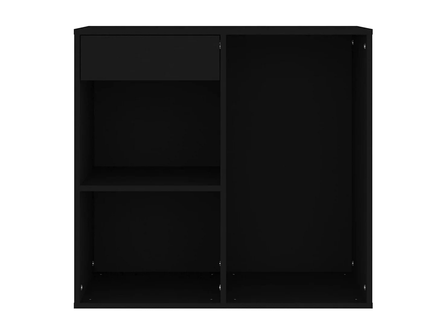 Armoire à cosmétiques noir 80x40x75 cm bois d'ingénierie FR63456