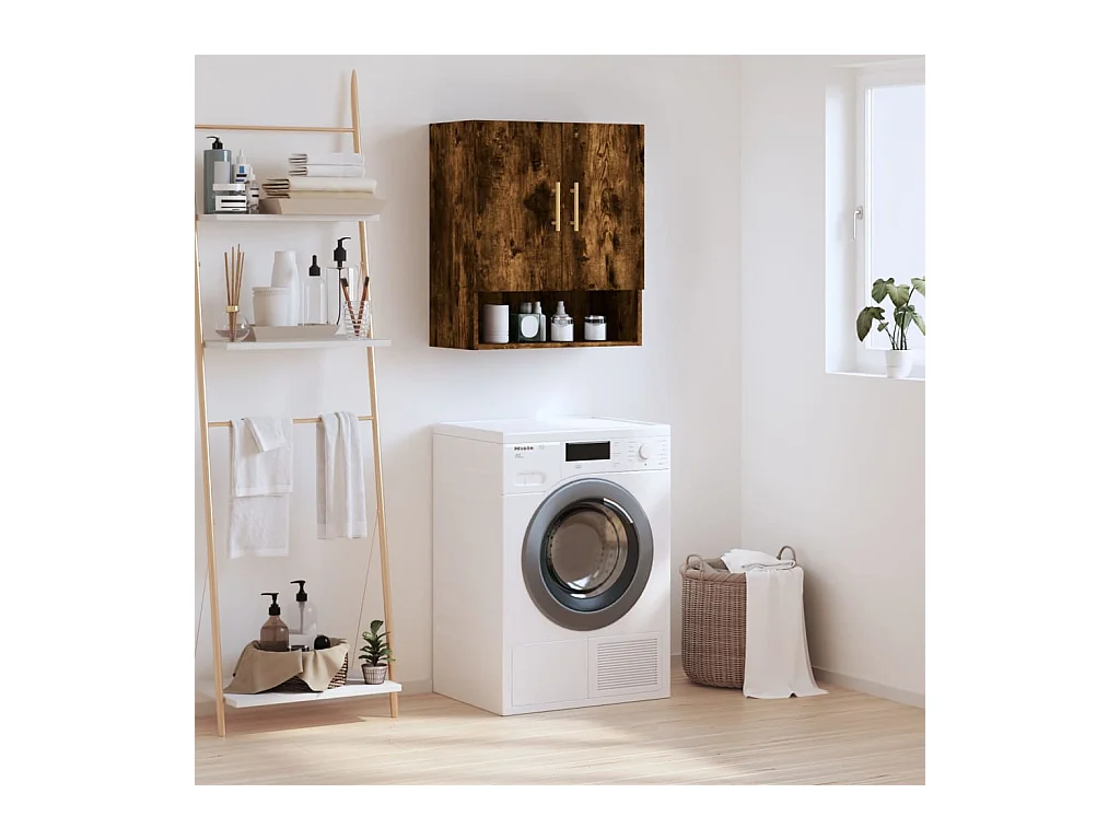 Armoire murale chêne fumé 60x31x70 cm bois d'ingénierie FR44884