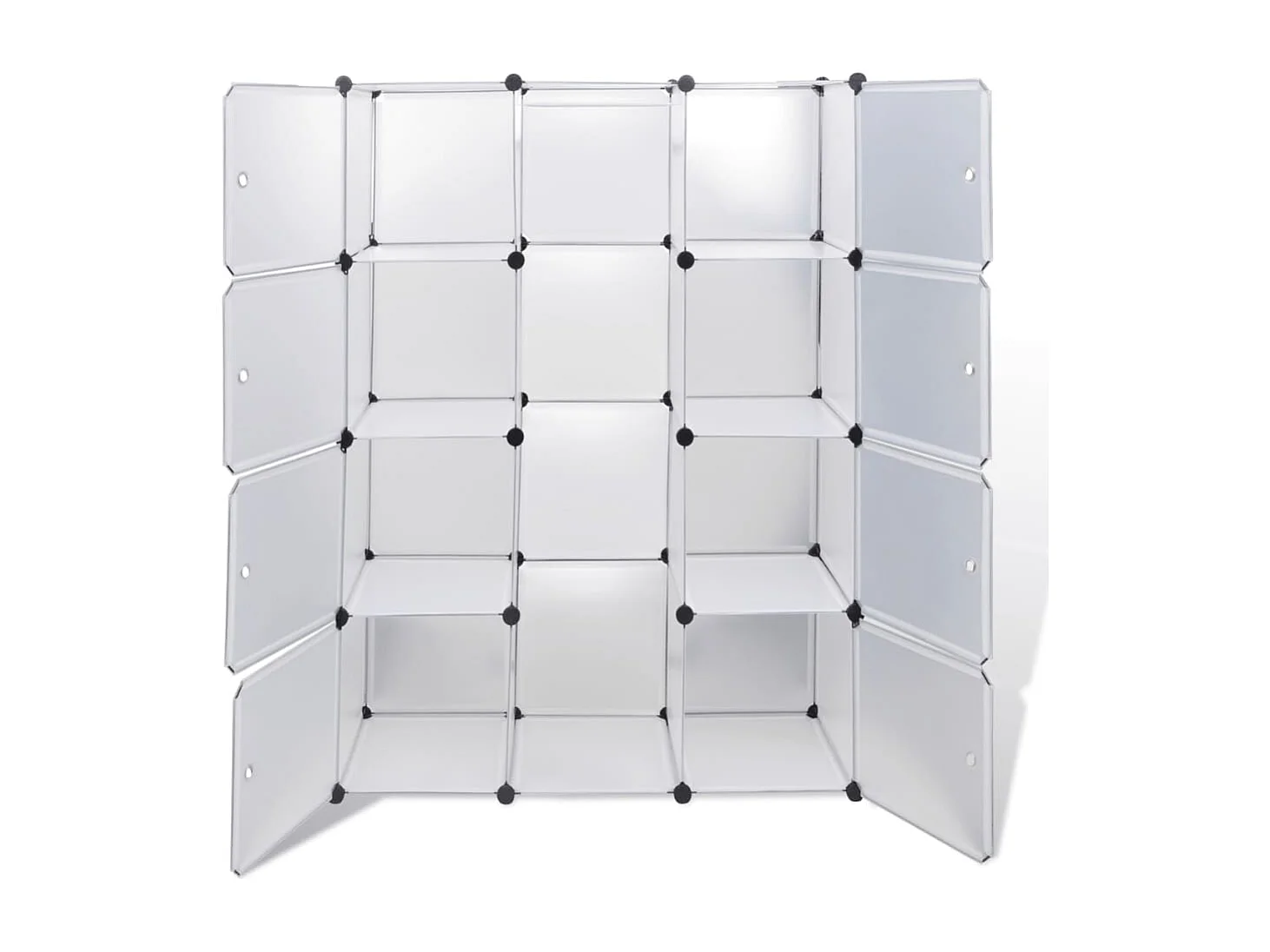 Armoire modulaire 9 compartiments 37x115x150 cm blanc FR15404