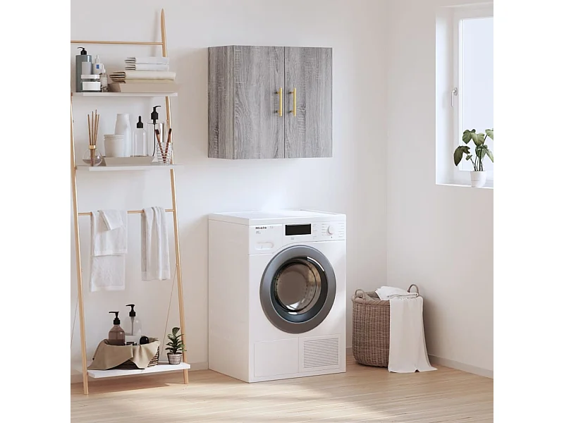 Armoire murale sonoma gris 60x31x60 cm bois d'ingénierie FR20747