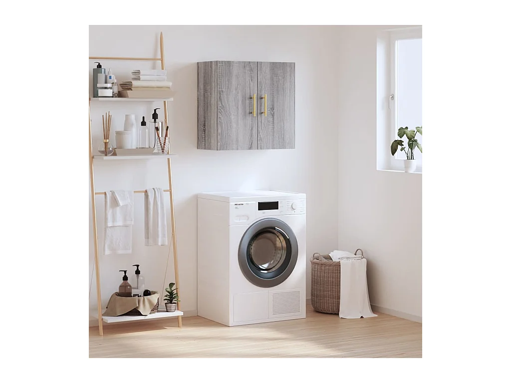 Armoire murale sonoma gris 60x31x60 cm bois d'ingénierie FR20747