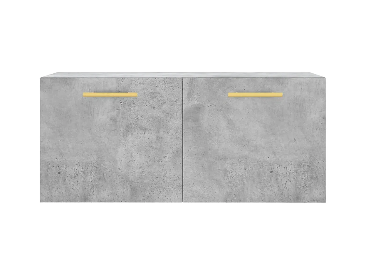 Wandkast 80x36,5x35 cm bewerkt hout betongrijs BE438158