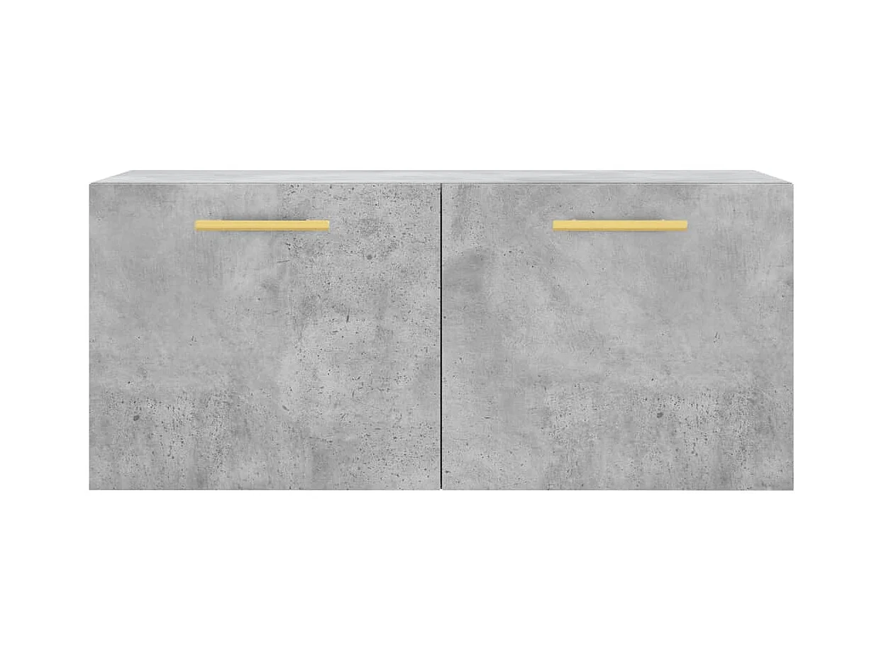 Armoire murale gris béton 80x36,5x35 cm bois d'ingénierie FR67523
