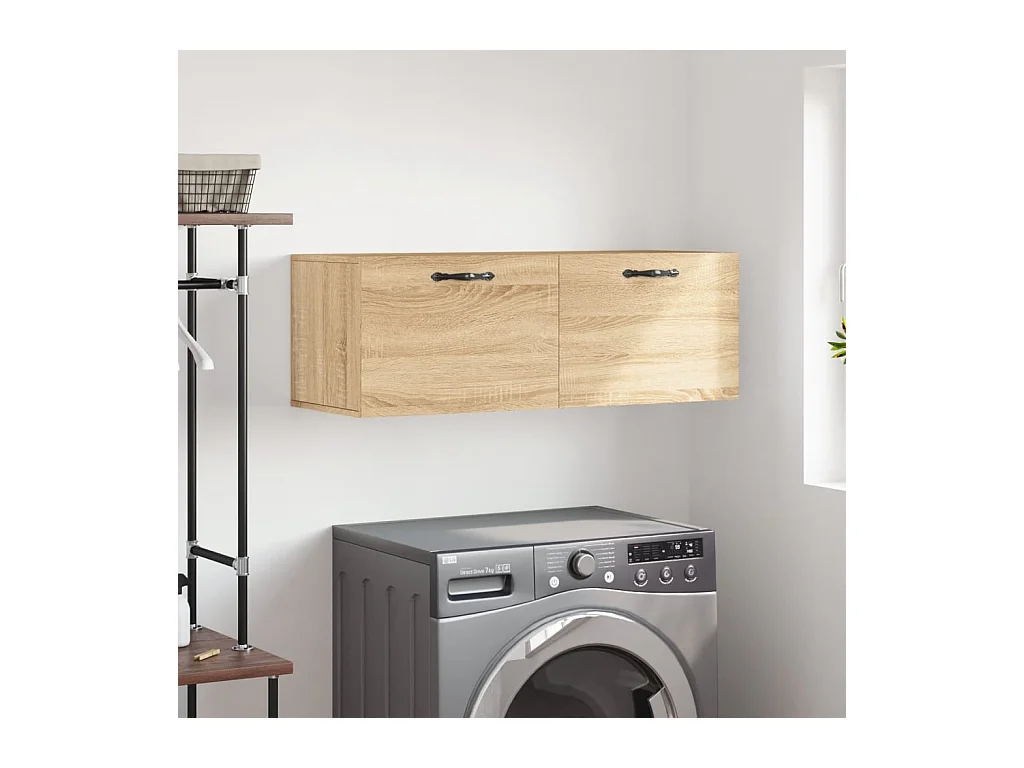 Armario de pared madera ingeniería roble Sonoma 100x36,5x35 cm ES919802