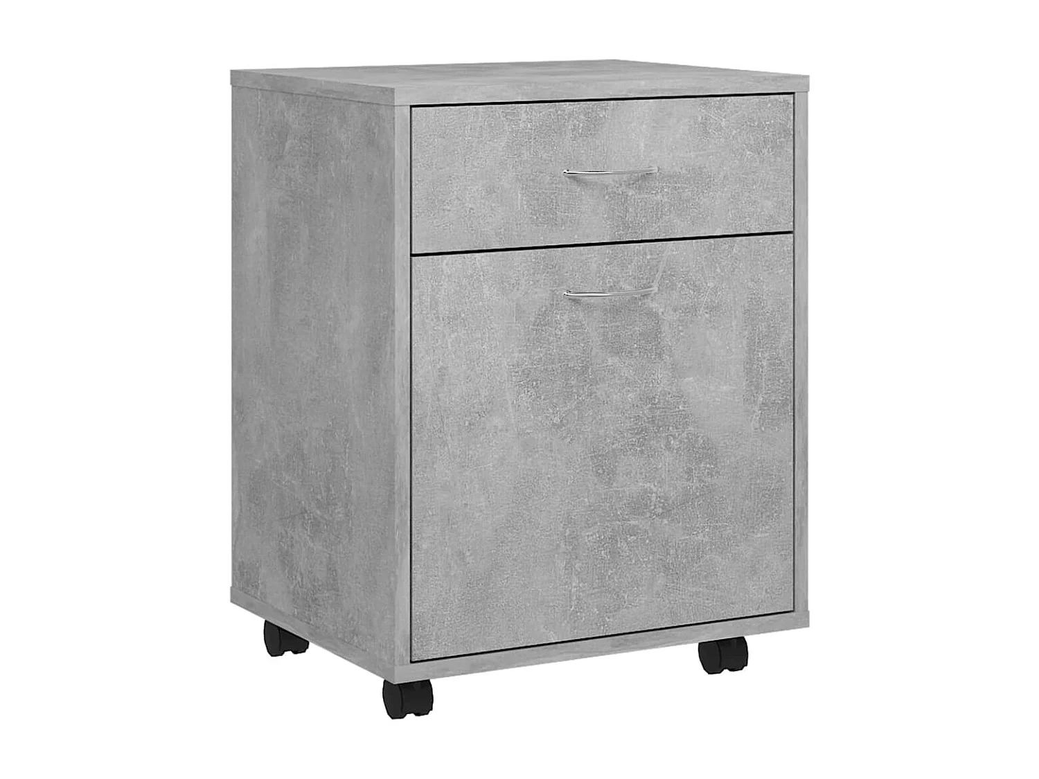 Armoire à roulettes Gris béton 45x38x54 cm Bois d’ingénierie FR55664