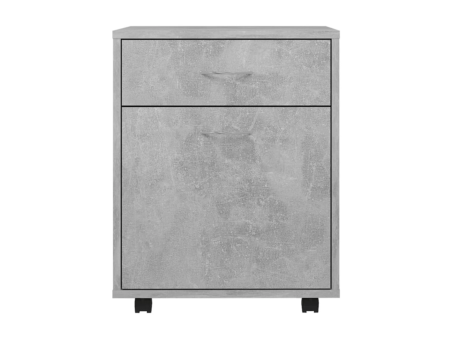 Armoire à roulettes Gris béton 45x38x54 cm Bois d’ingénierie FR55664