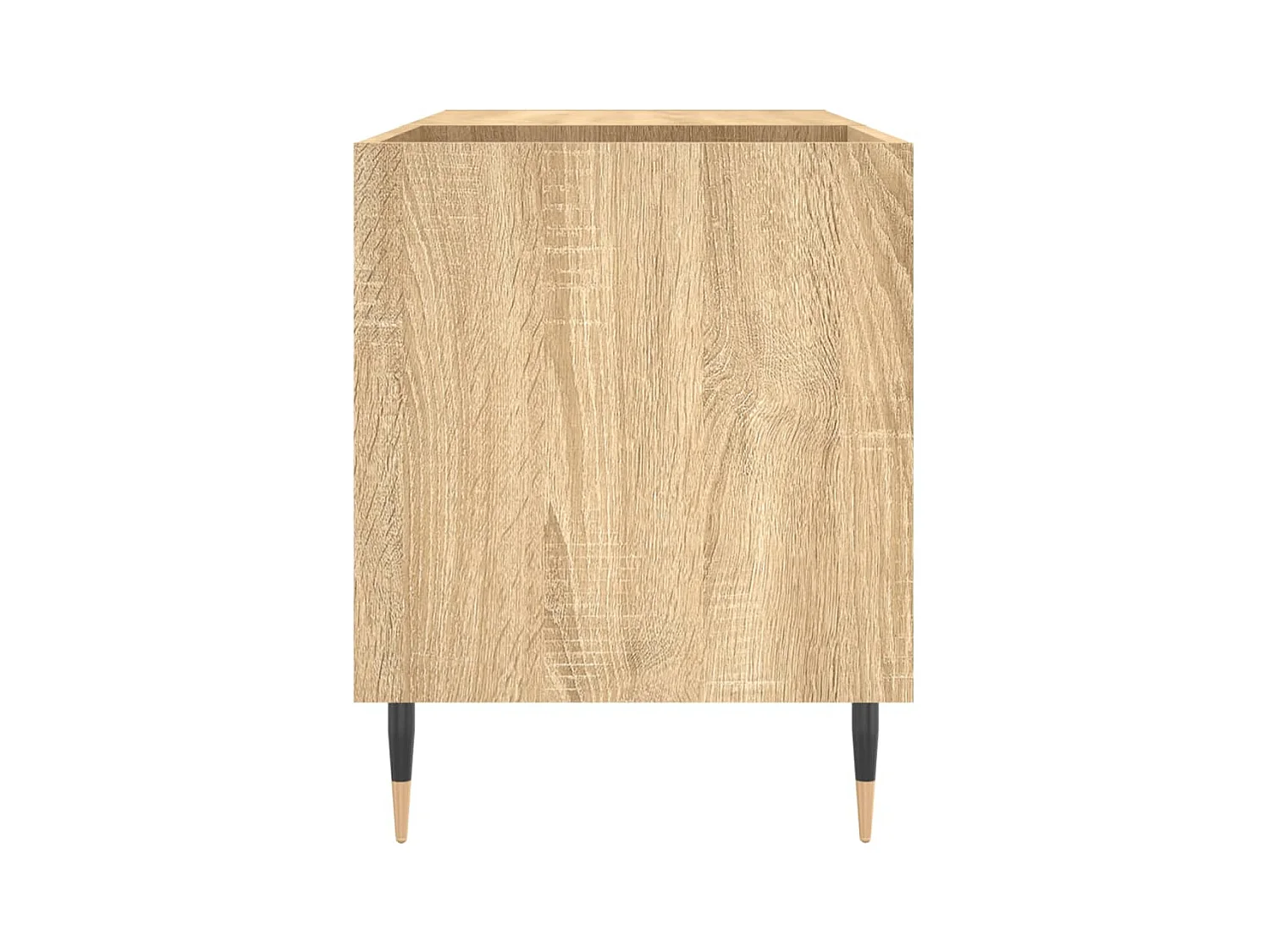 Platenkast 85x38x48 cm bewerkt hout sonoma eikenkleurig BE814804