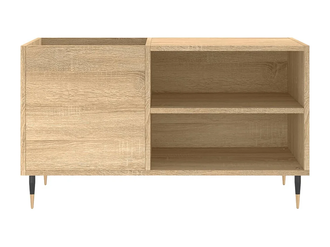 Platenkast 85x38x48 cm bewerkt hout sonoma eikenkleurig BE814804