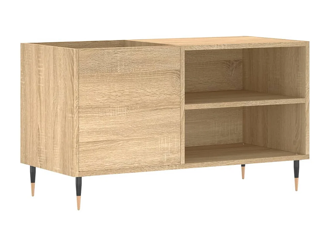 Platenkast 85x38x48 cm bewerkt hout sonoma eikenkleurig BE814804