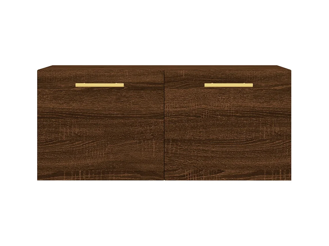 Wandkast 80x36,5x35 cm bewerkt hout bruin eikenkleur BE723389