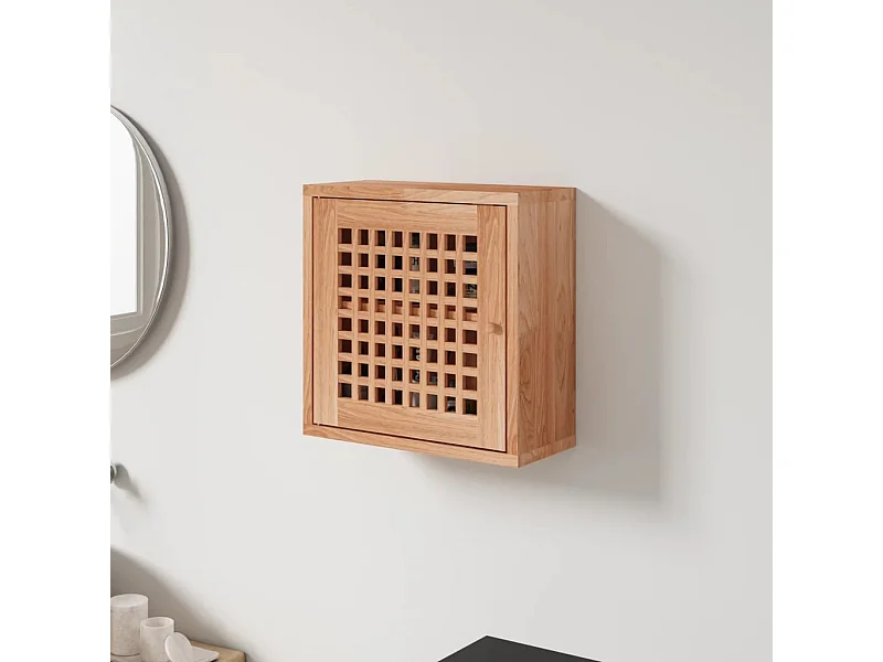 Mueble de pared madera maciza nogal 42x18x42 cm ES276698