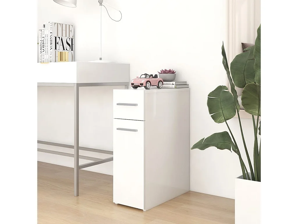 Apothekerskast 20x45,5x60 cm bewerkt hout wit BE632583