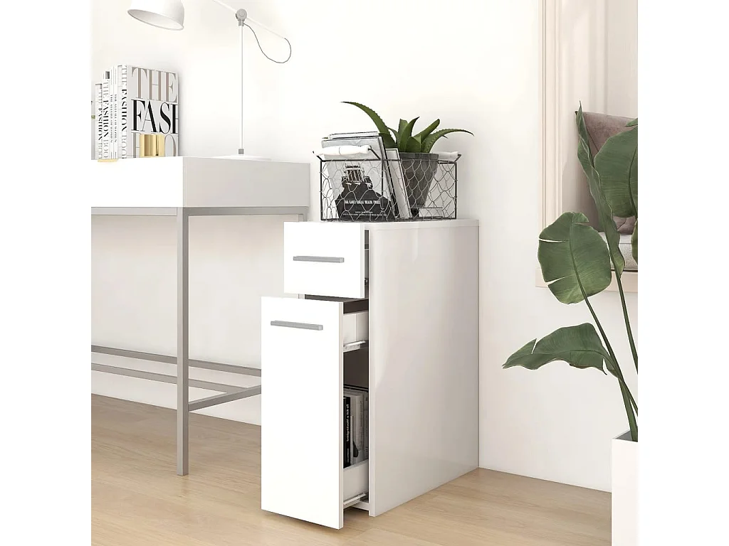 Apothekerskast 20x45,5x60 cm bewerkt hout wit BE632583