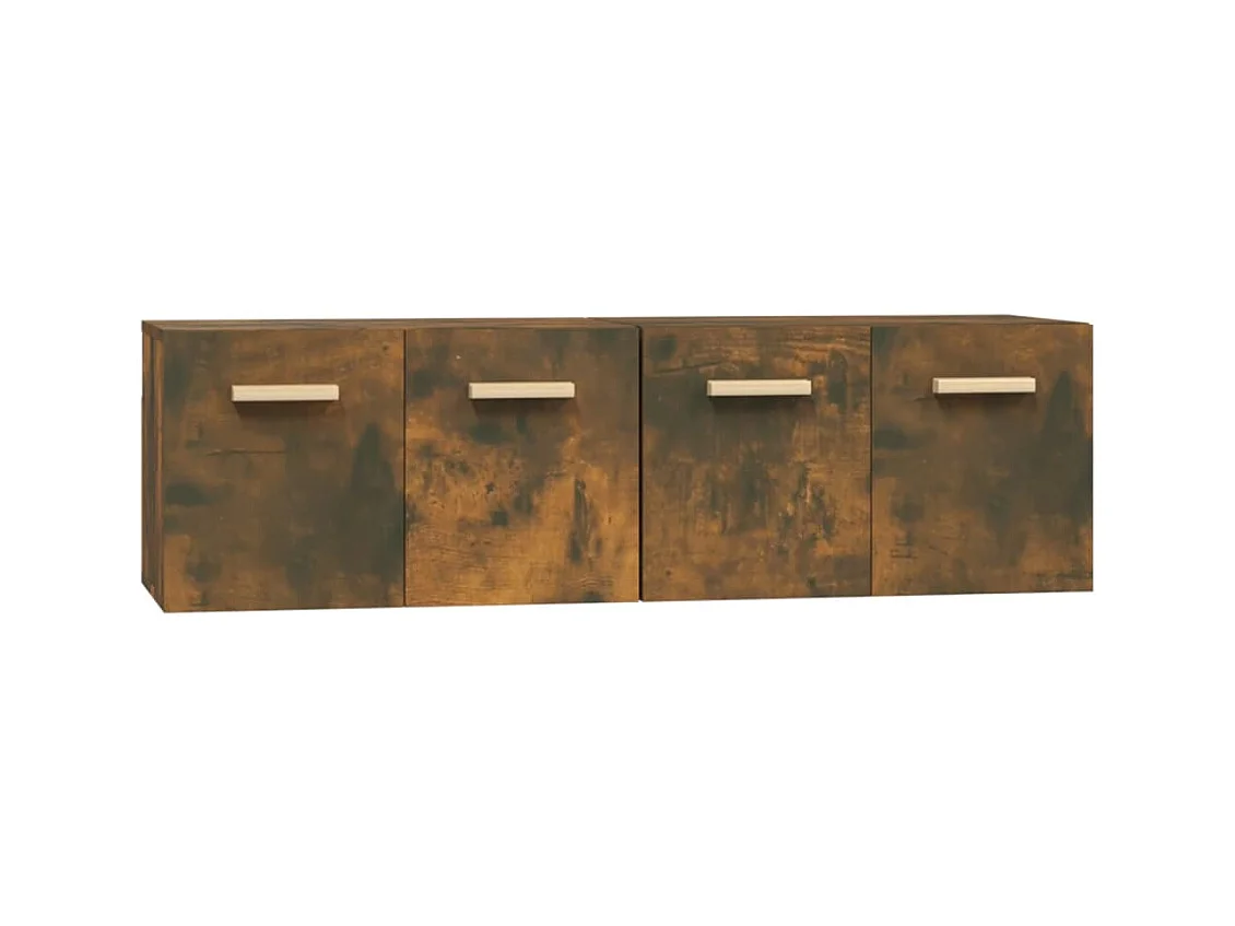 Armoires murales 2pcs Chêne fumé 60x36,5x35cm Bois d'ingénierie FR20144