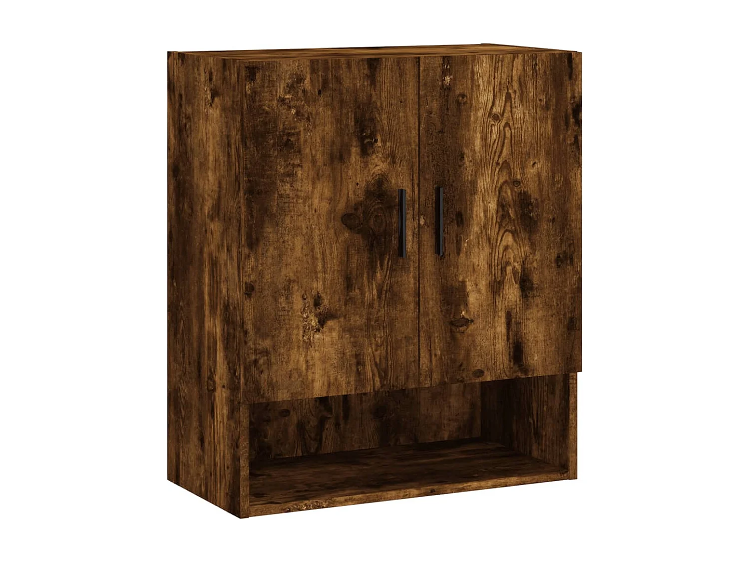 Wandkast 60x31x70 cm bewerkt hout gerookt eikenkleurig BE213159