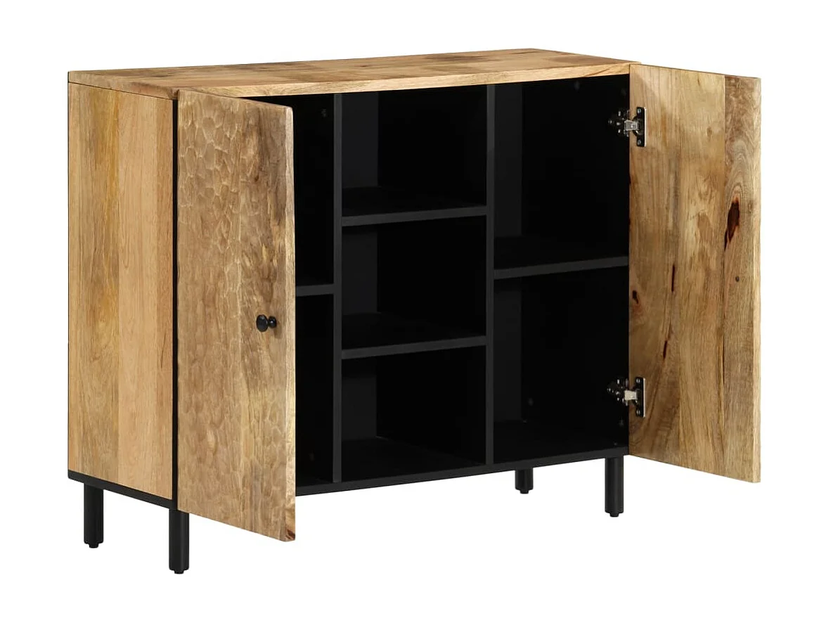 Armario auxiliar madera maciza de mango 90x33x75 cm ES823137