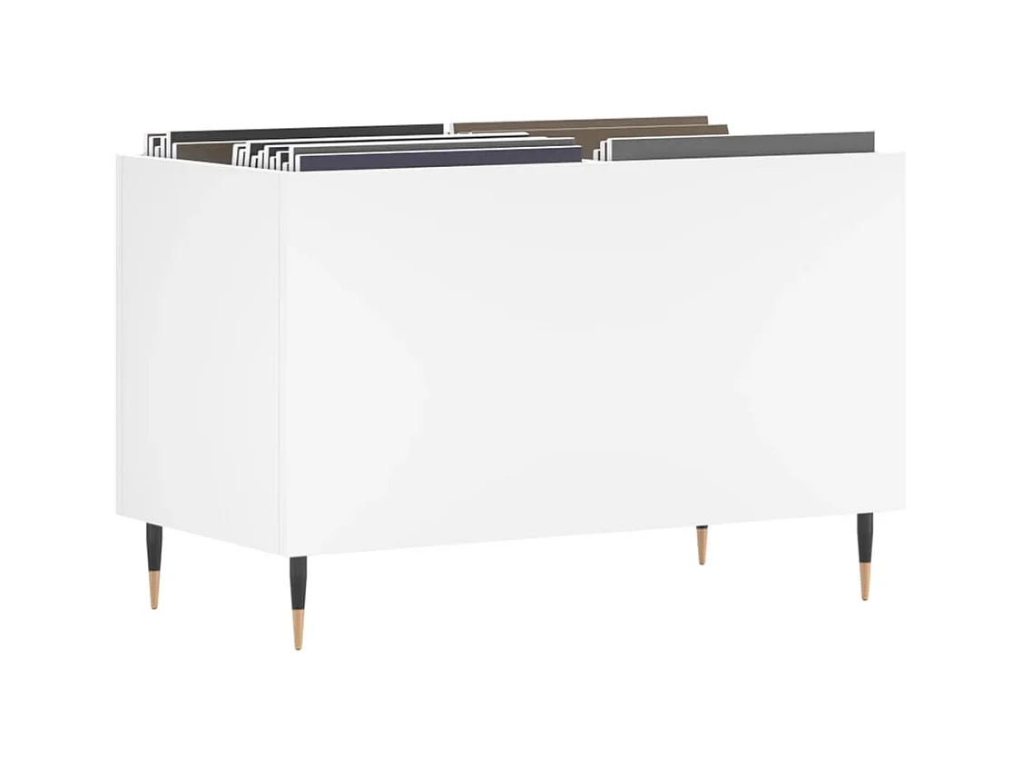 Armoire à disques blanc 74,5x38x48 cm bois d'ingénierie FR73128