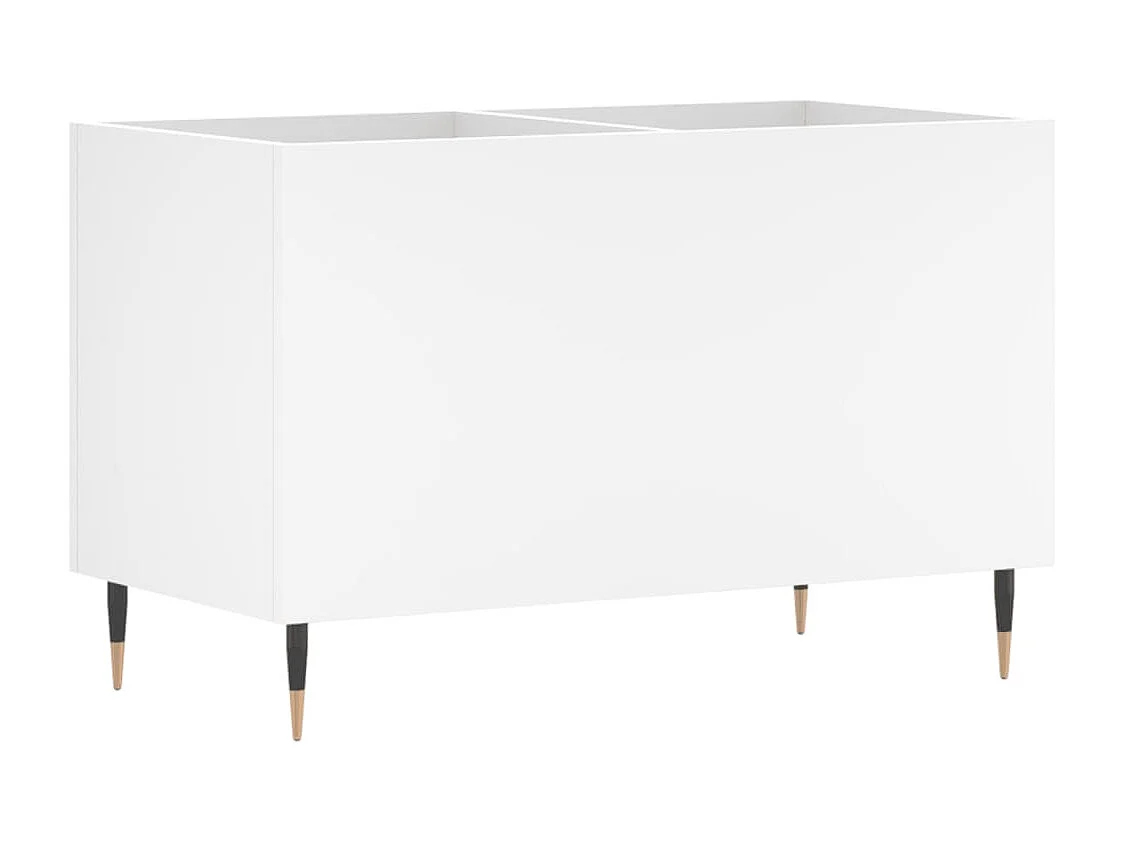 Platenkast 74,5x38x48 cm bewerkt hout wit BE570571