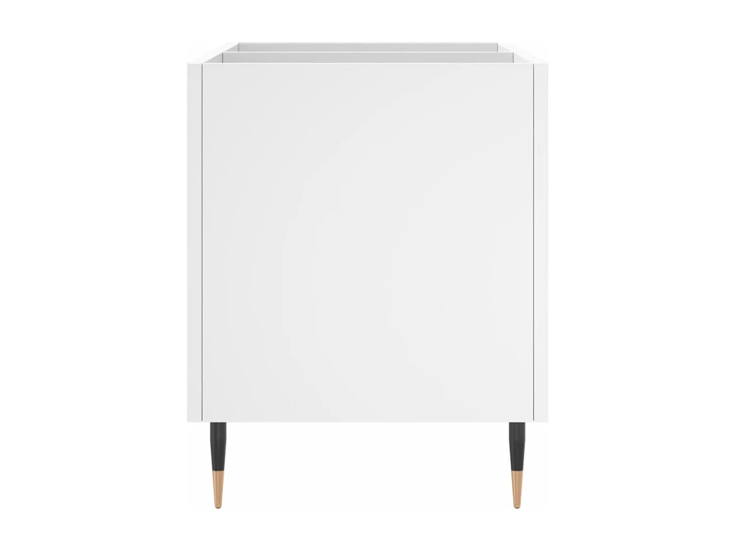 Platenkast 74,5x38x48 cm bewerkt hout wit BE570571