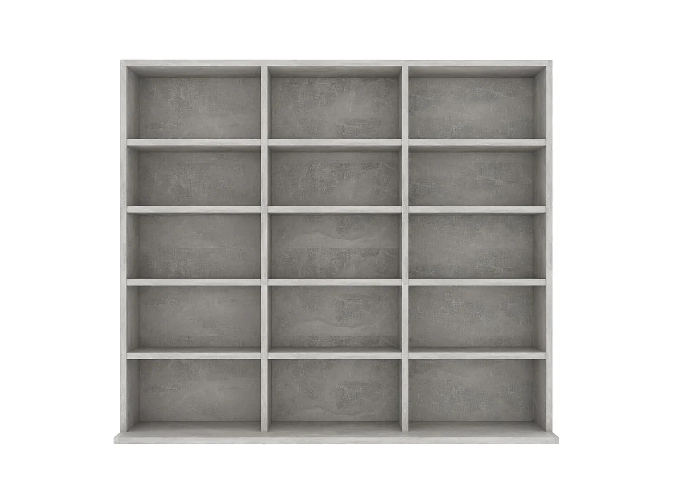 Estantería para CD contrachapada gris hormigón 102x23x89,5 cm ES812833