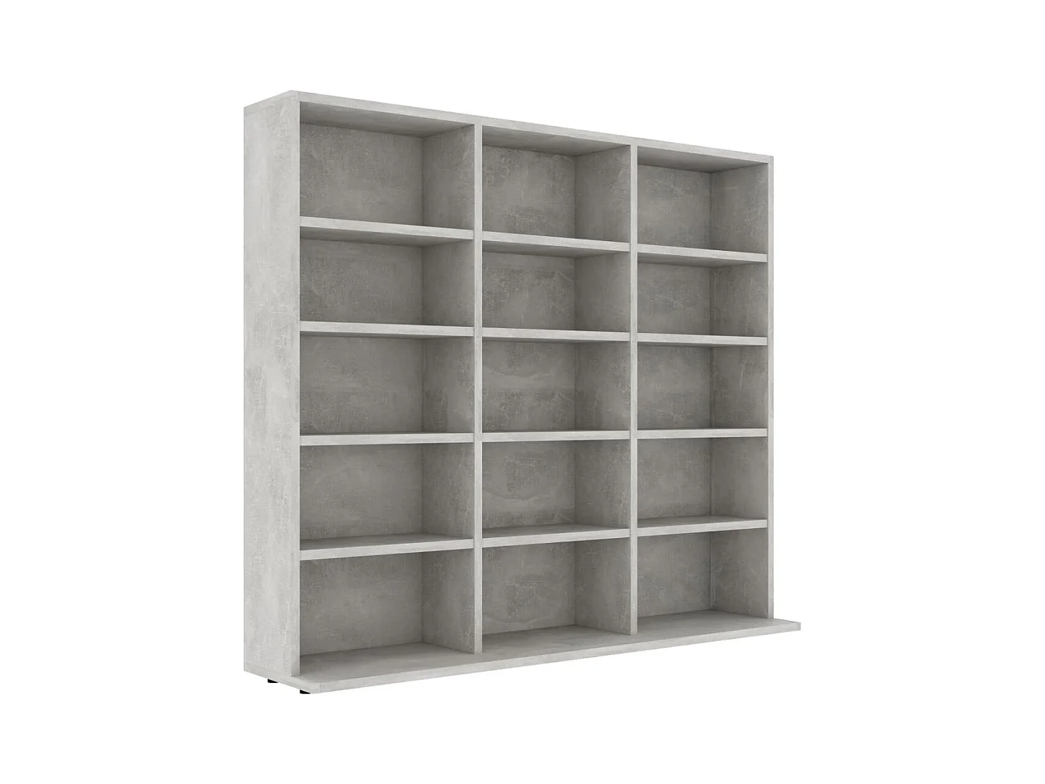 Estantería para CD contrachapada gris hormigón 102x23x89,5 cm ES812833
