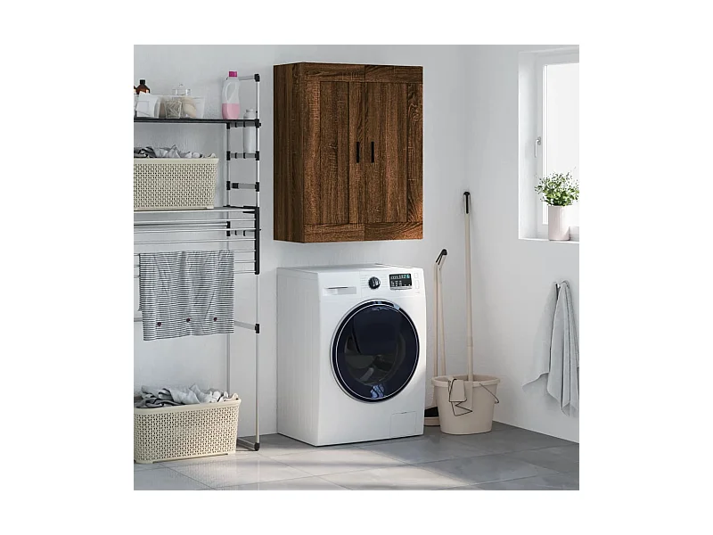 Armoire murale chêne marron 69,5x34x90 cm bois d'ingénierie FR84714