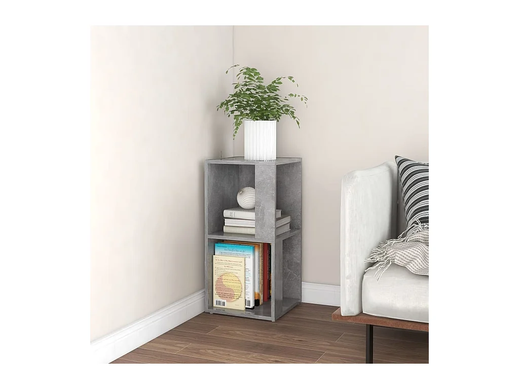Armoire d'angle Gris béton 33x33x67 cm Aggloméré FR57151