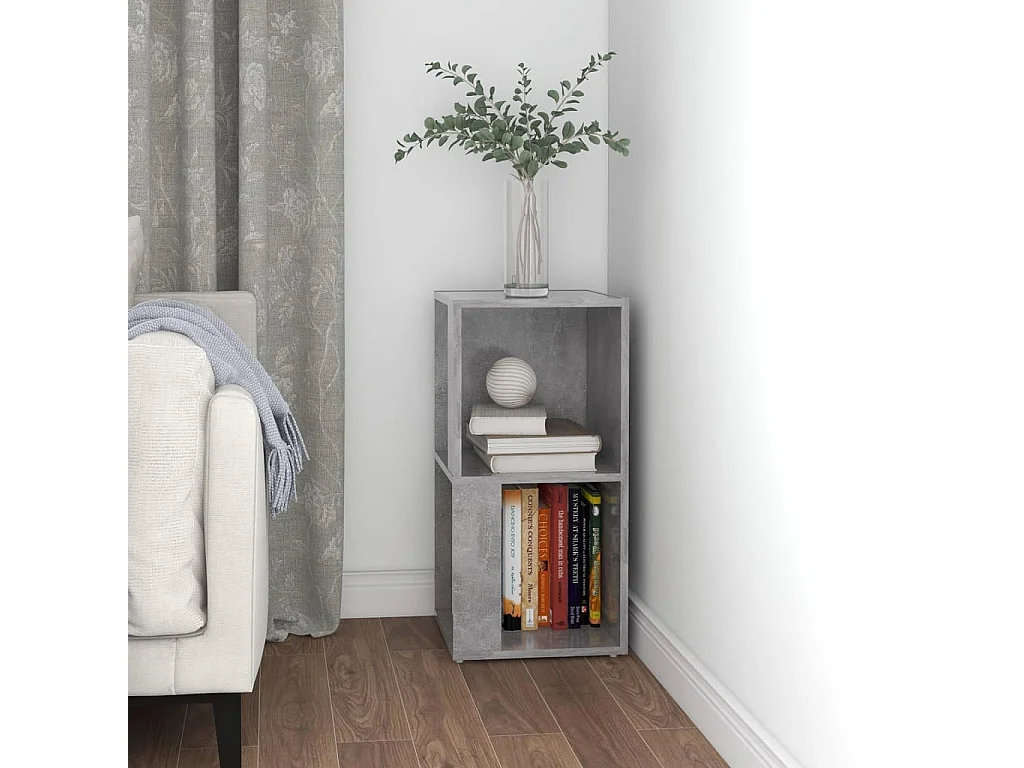 Armoire d'angle Gris béton 33x33x67 cm Aggloméré FR57151