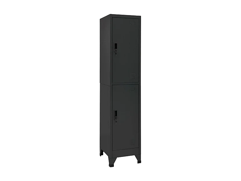 Armoire à casiers Anthracite 38x45x180 cm Acier FR22999