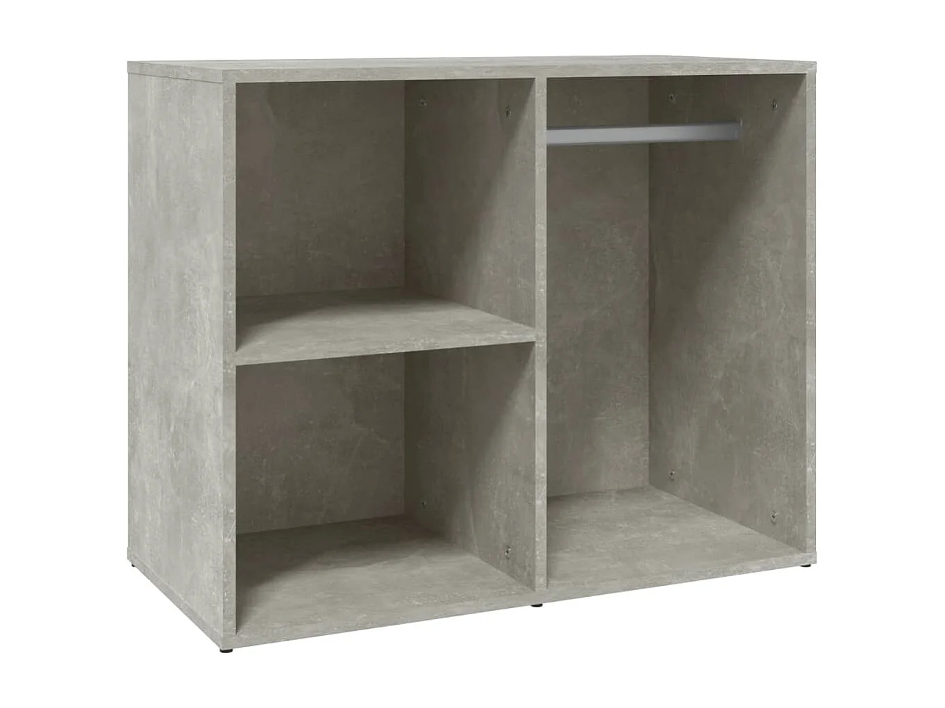 Mueble vestidor madera contrachapada gris hormigón 80x40x65 cm ES742164