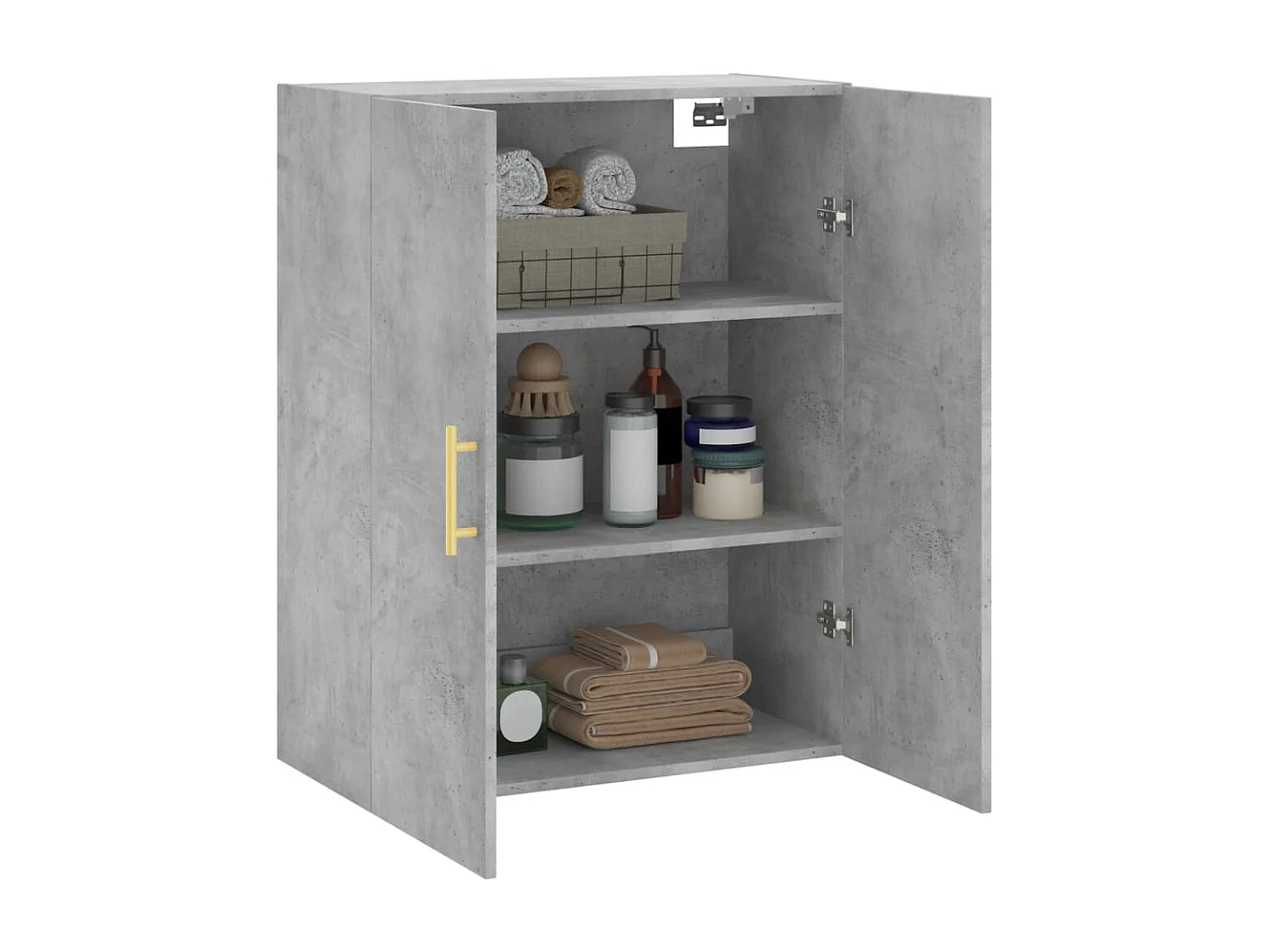 Armoire murale gris béton 69,5x34x90 cm FR87995