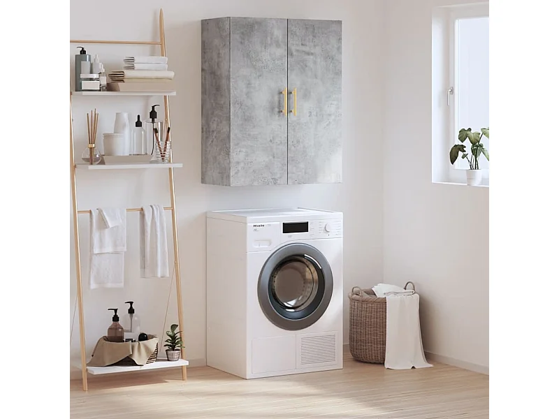 Wandkast 69,5x34x90 cm betongrijs BE125704