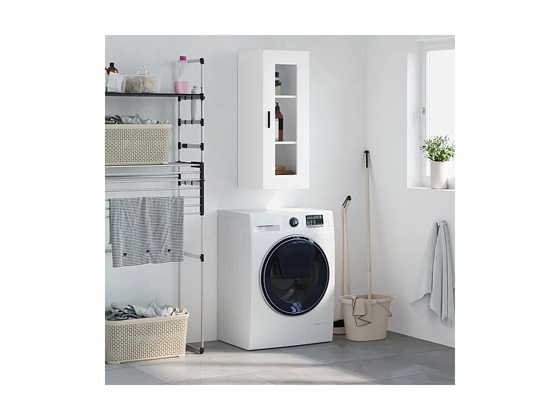 Armoire murale blanc 34,5x34x90 cm FR66672