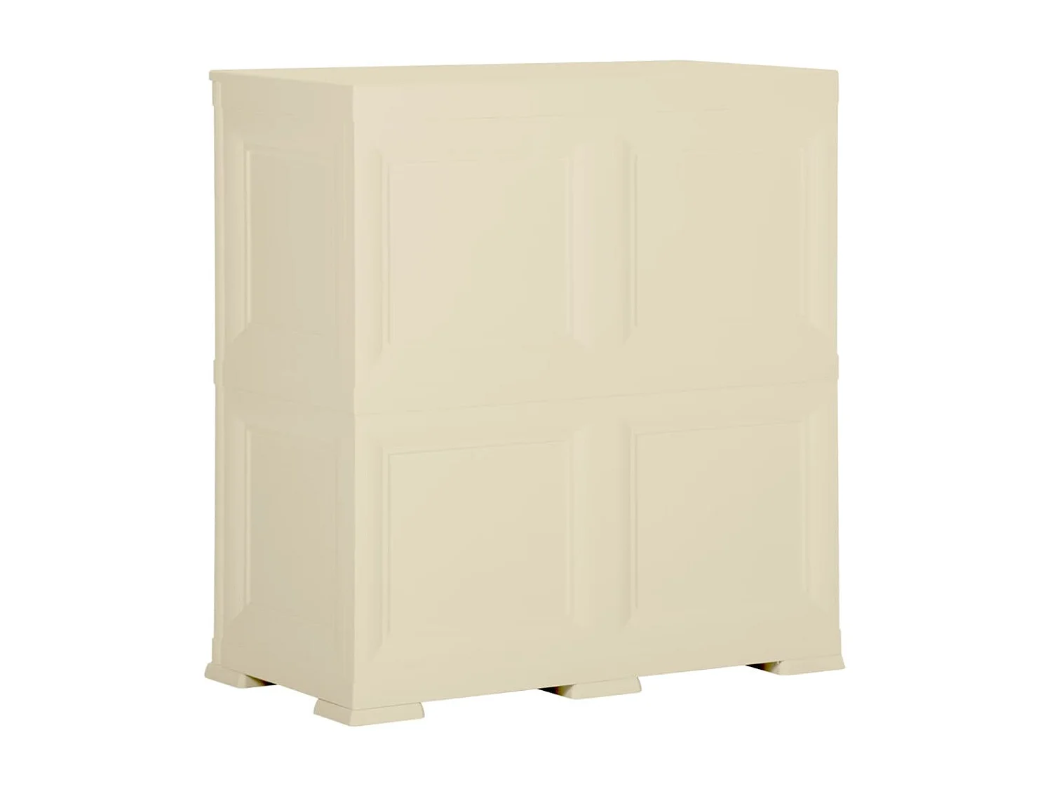 Armario de plástico diseño madera blanco angora 79x43x85,5 cm ES109499