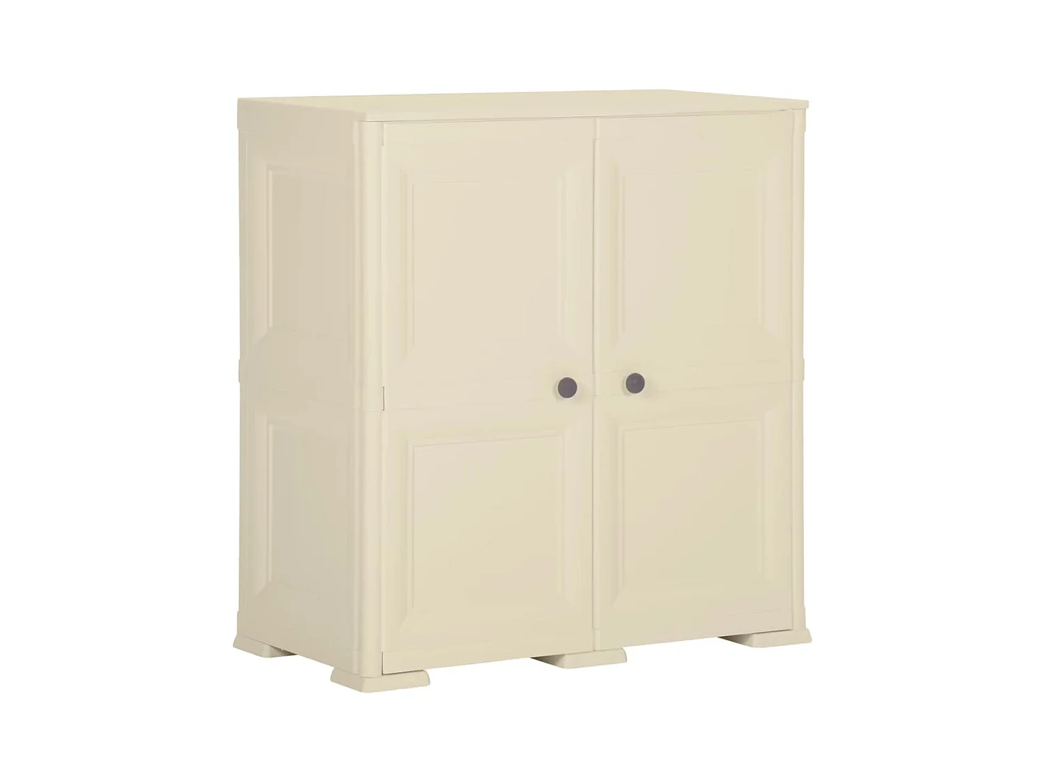 Armoire plastique 79x43x85,5 cm design de bois blanc angora FR51822