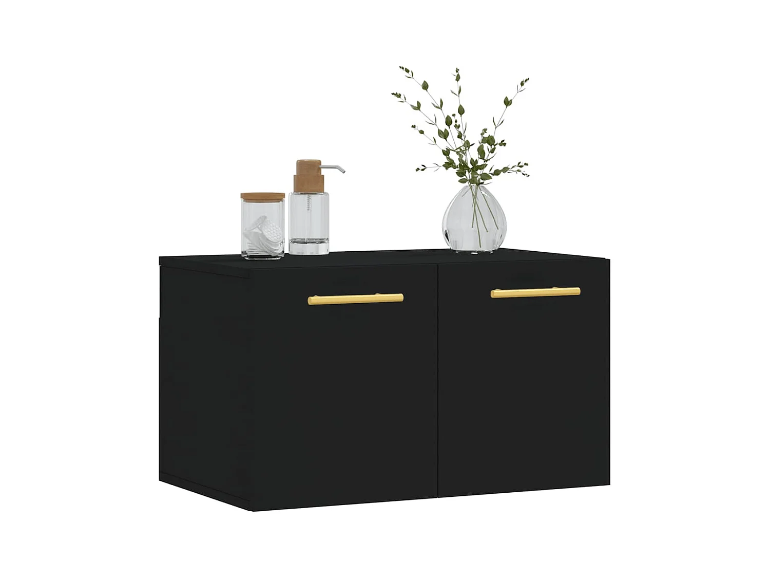 Armoire murale Noir 60x36,5x35 cm Bois d'ingénierie FR59514