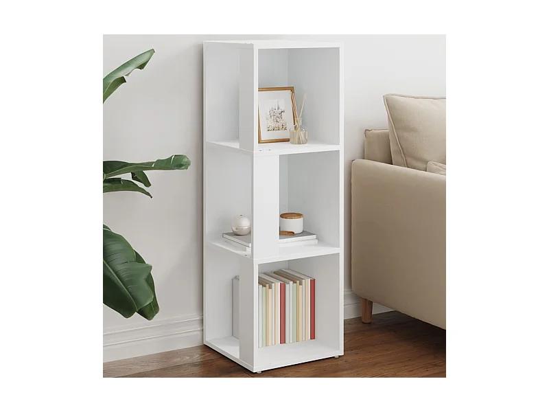 Armoire d'angle Blanc 33x33x100 cm Bois d'ingénierie FR53085