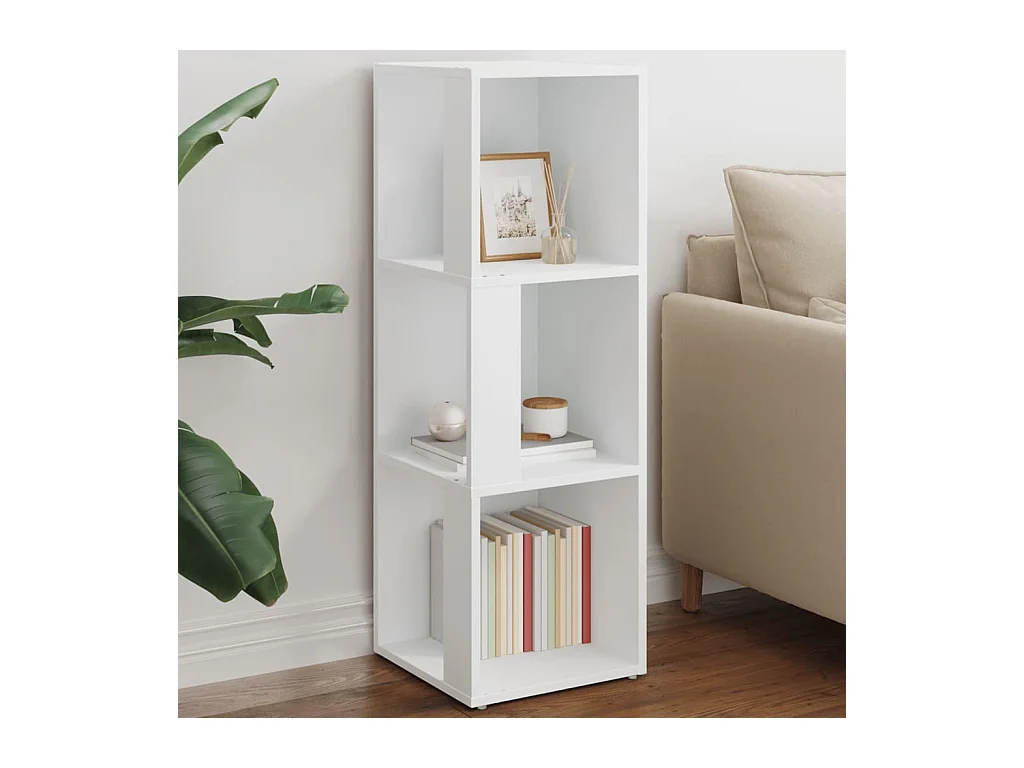 Armoire d'angle Blanc 33x33x100 cm Bois d'ingénierie FR53085