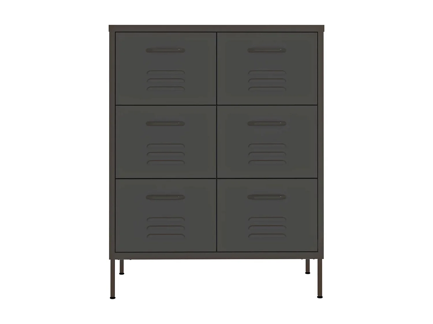Armoire à tiroirs Anthracite 80x35x101,5 cm Acier FR72447