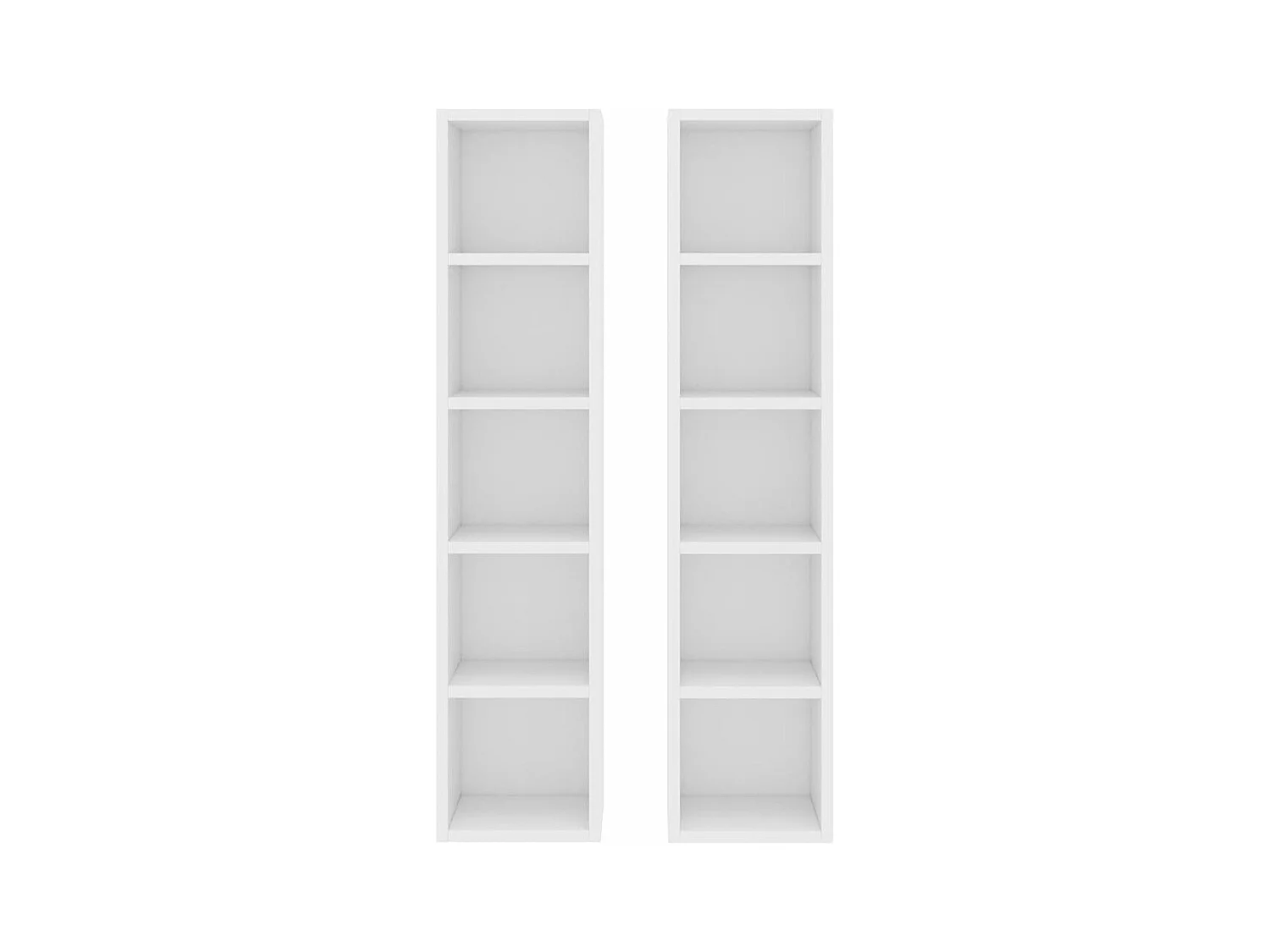 Cd-kasten 2 st 21x16x93,5 bewerkt hout wit BE784267